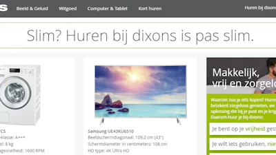 Dixons verder als verhuurder van apparatuur