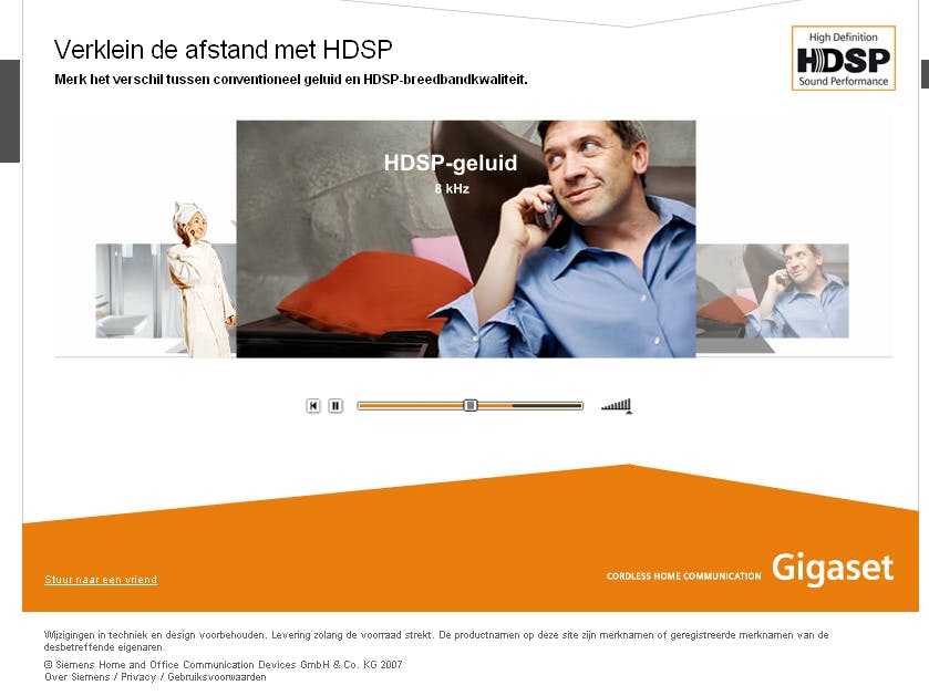 Bellen met High Definition-geluid