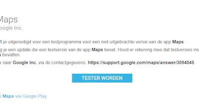 Test als eerste de nieuwste functies van Google Maps