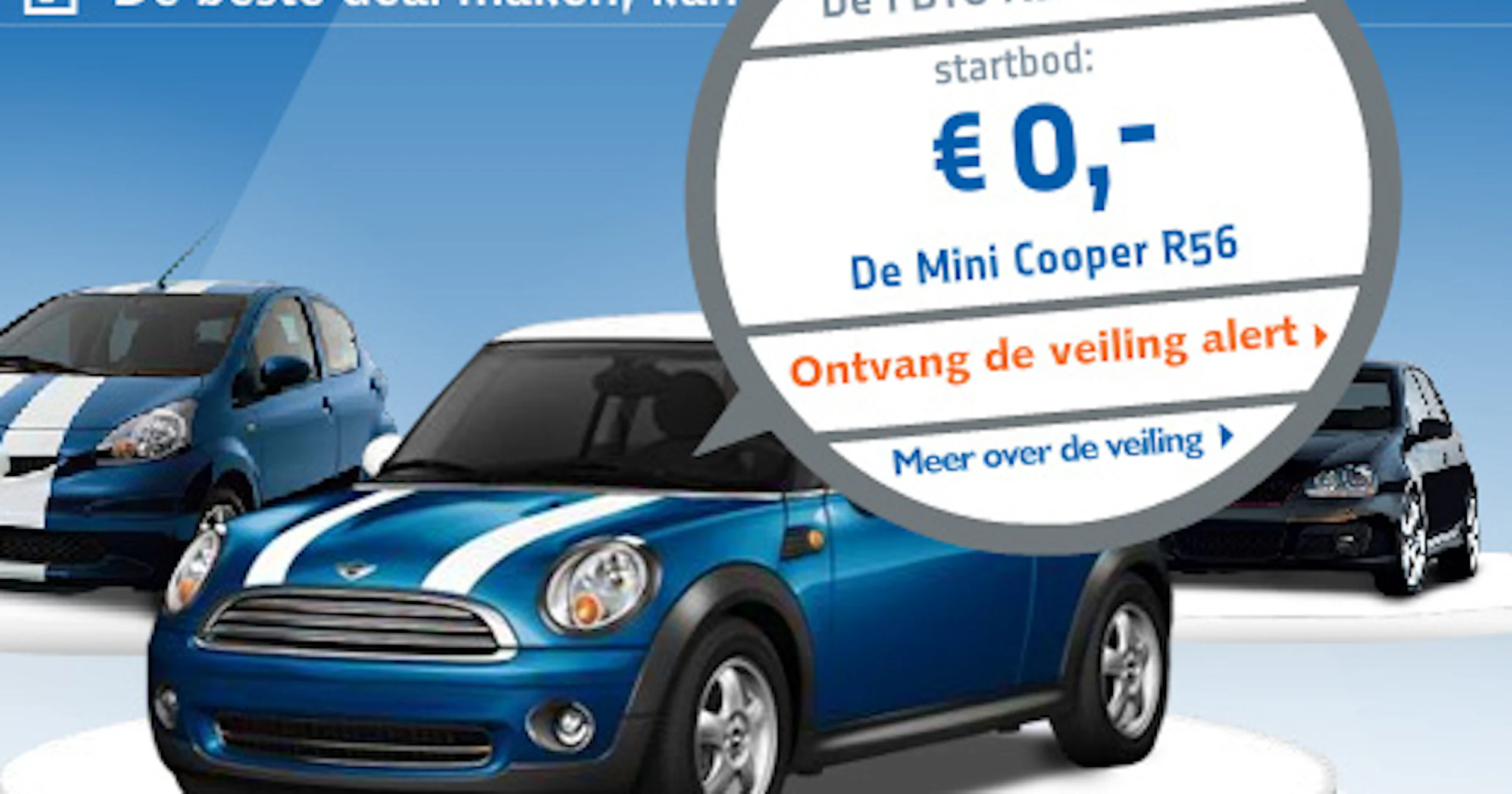 Verzekeraar organiseert online autoveiling