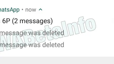 WhatsApp test het verwijderen van berichten