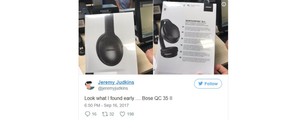 'Bose QuietComfort 35 II bezit ingebouwde Google Assistent'