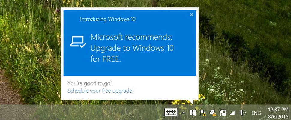 Vervelende Windows 10-melding verdwijnt na 29 juli