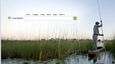Live Search krijgt achtergrond met klikbare zones