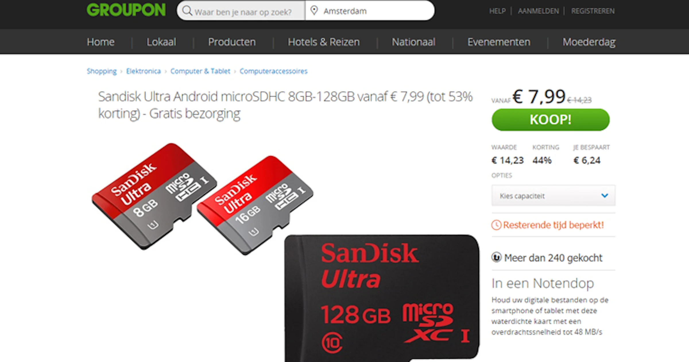 Geheugenkaartjes van SanDisk op Groupon blijken nep