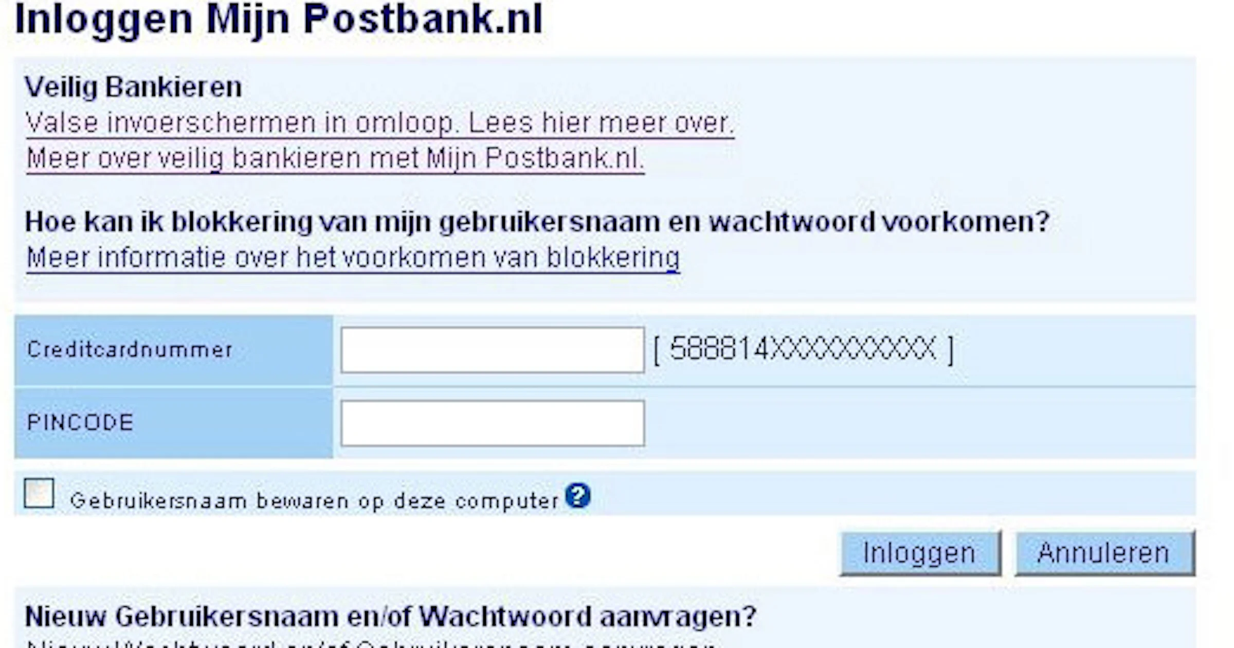 Phishingmail waarschuwt zelf voor valse Postbank-mail