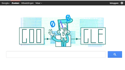 Claude Shannon herdacht door Google