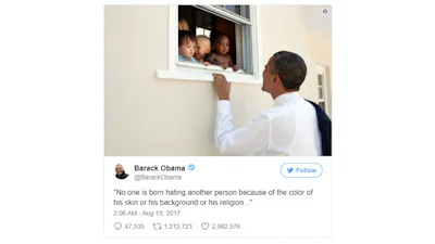 Obama-tweet verbreekt Twitter-records