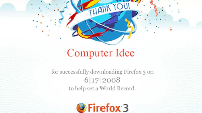 Mozilla bedankt Firefox 3-downloaders