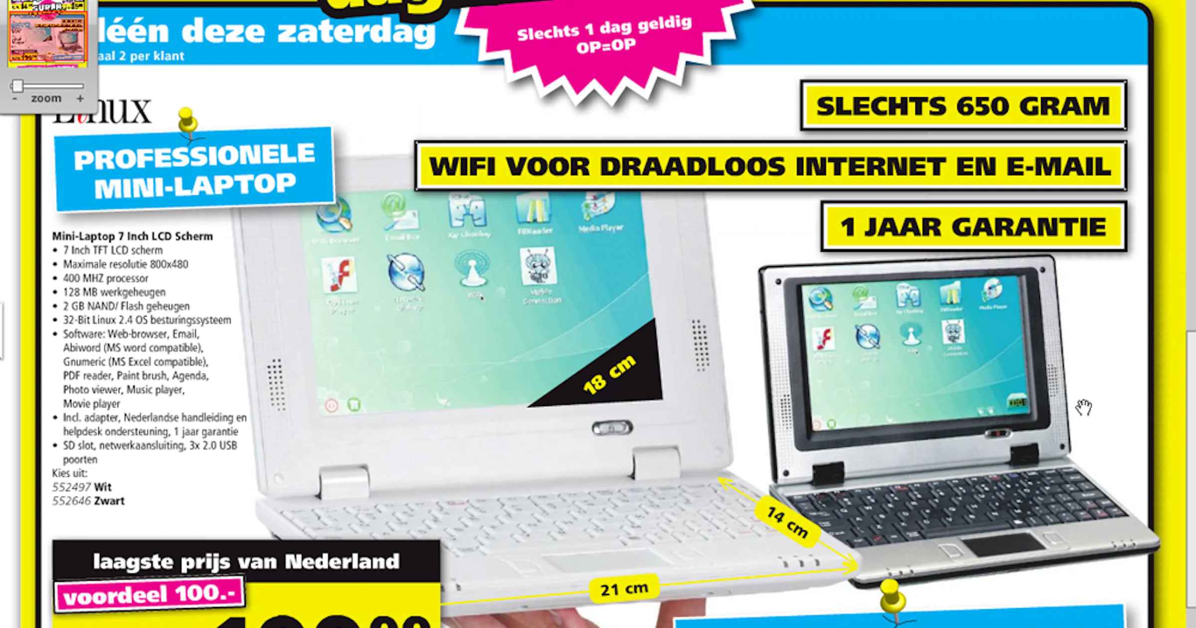 Laptop bij de speelgoedwinkel