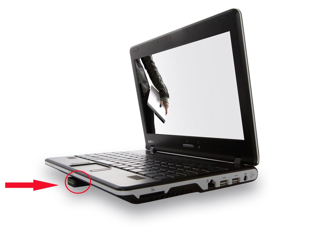 Laptop op een stickje