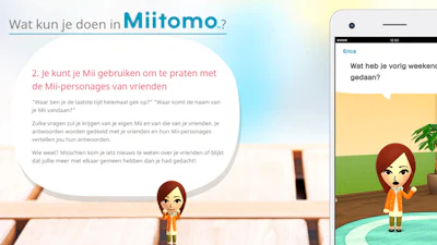 Nintendo's eerste app 'Miitomo' lanceert morgen