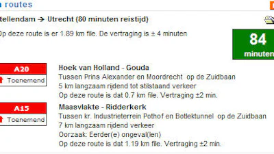 Routeplanner rekent files mee in verwachte reistijd