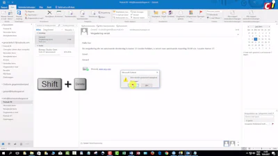 Verwijderde bestanden terughalen in Outlook 2016