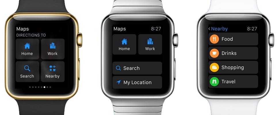WatchOS 2.2 verbetert Maps-functie op Apple Watch