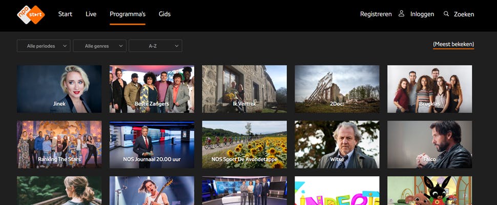 NPO Start is het nieuwe Uitzending Gemist