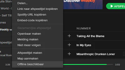 Onderweg offline Spotify luisteren op je smartphone