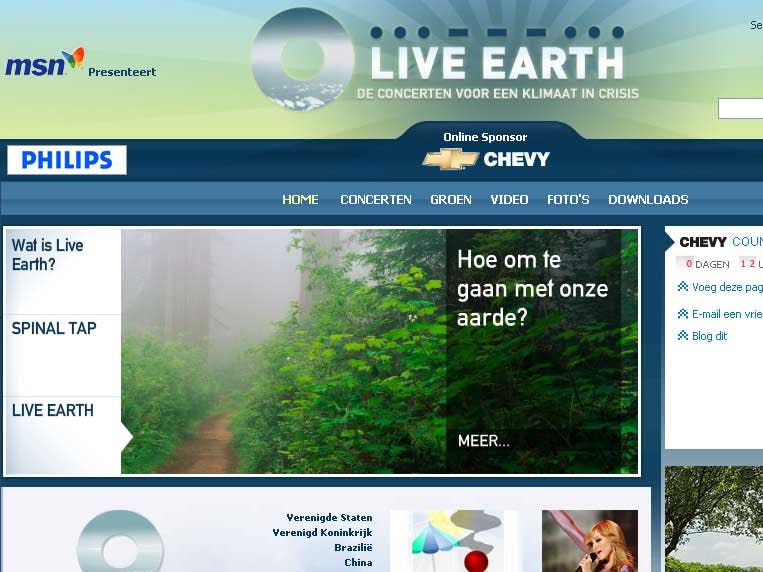 7-7-7: Live Earth gigantisch van (internet)omvang