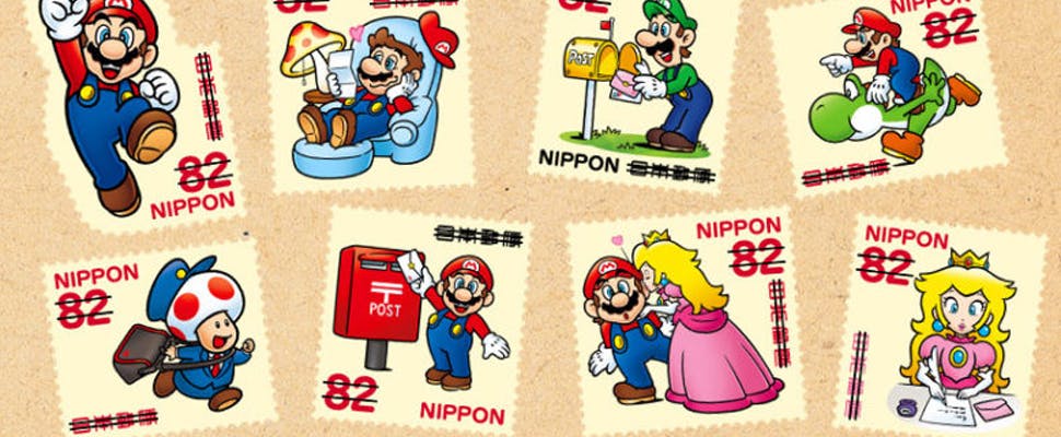 Super Mario siert Japanse postzegels