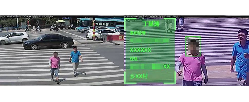 Verkeersboete door gezichtsherkenning in China