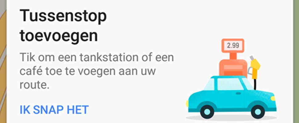 Tussenstops toevoegen in Google Maps