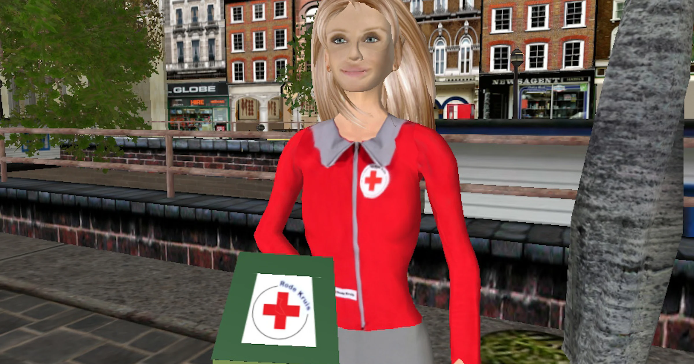 Topmodel collecteert in Second Life