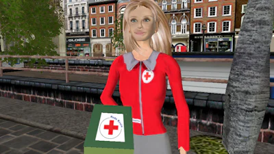 Topmodel collecteert in Second Life