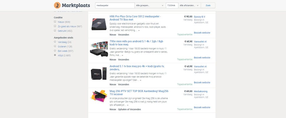 Brein stopt mediaspeler-verkopers op Marktplaats 