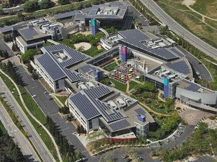 Google op zonne-energie