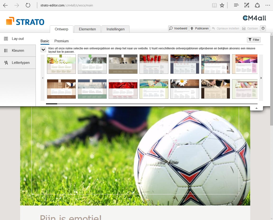 Sitebuilder van Strato