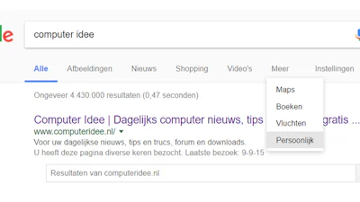 Je persoonlijke bestanden doorzoeken met Google