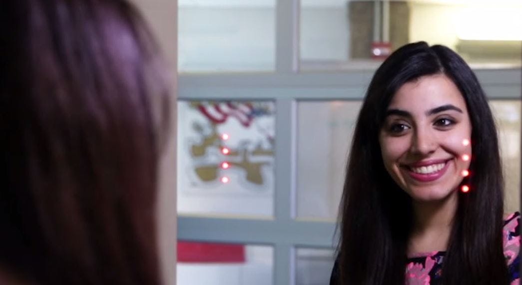 Even lachen voor de selfie-spiegel