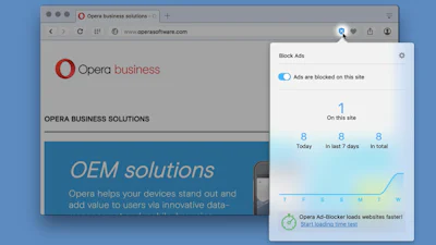 Opera komt met ingebouwde adblocker in browser