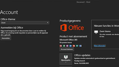Thema’s instellen in Office 2013 / 2016