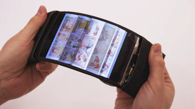 Blader door eBooks door flexibel scherm te buigen