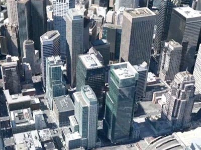 Google Earth 3D-steden op mobiel
