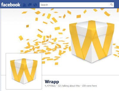 Facebook-cadeaubonnen met Wrapp