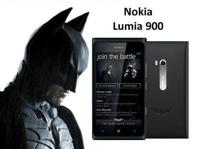 Nokia Lumia 900 Dark Knight Rises kost 600 Britse pond