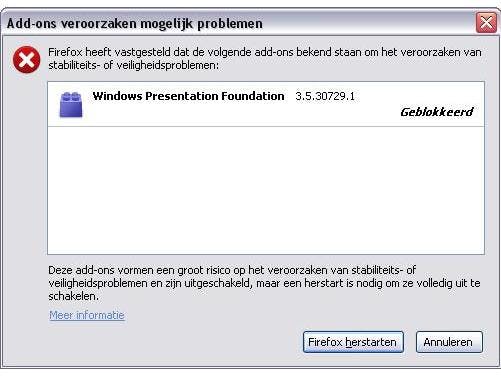 Mozilla blokkeert, deblokkeert Microsoft plug-in