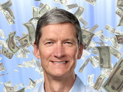 Apple’s Tim Cook  slaat $ 75 miljoen dividend af