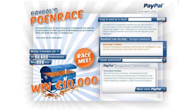 Nep-advertenties in Poenrace