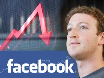 Facebook-aandeel daalt