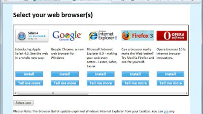 EU-commissie tevreden met browserkeuze-scherm