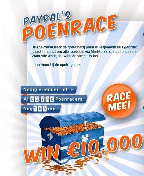 Speurspel op Marktplaats: 10.000 euro