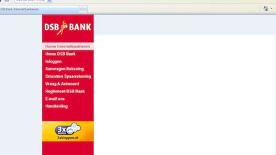 Site DSB Bank plat na oproep op tv