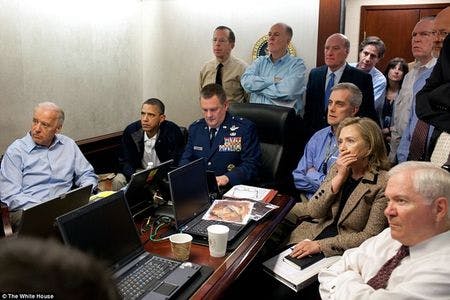 Foto van Obama in controlekamer breekt record op Flickr