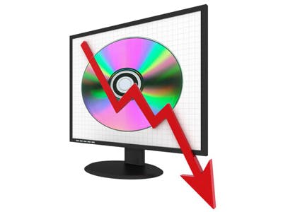 DVD-verkopen in V.S. kelderen