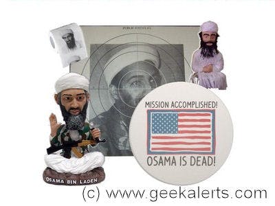 Tsunami aan Osama-merchandise op internet