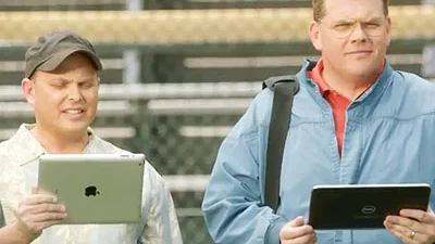 Windows RT vs iPad commercial van Microsoft