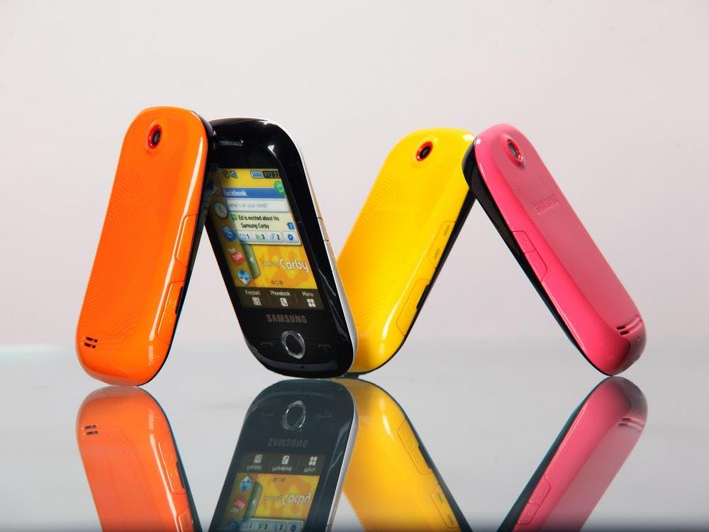 Kakelbonte telefoons van Samsung
